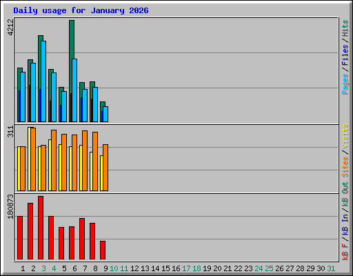 Daily usage for January 2026