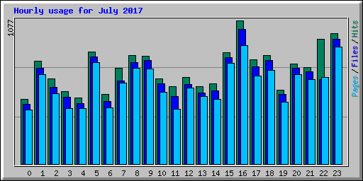 Hourly usage for July 2017