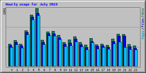 Hourly usage for July 2019