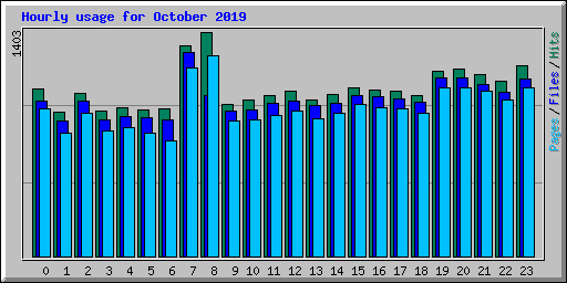 Hourly usage for October 2019