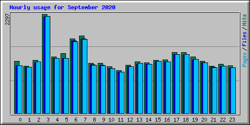 Hourly usage for September 2020