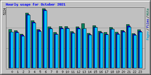 Hourly usage for October 2021