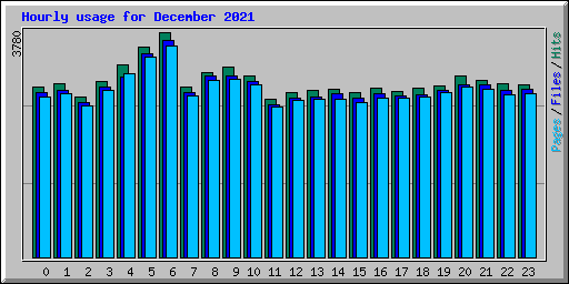 Hourly usage for December 2021