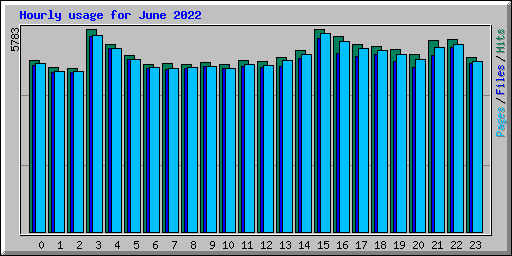 Hourly usage for June 2022