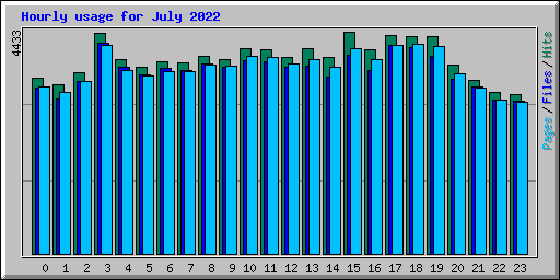 Hourly usage for July 2022