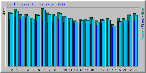 Hourly usage for December 2022