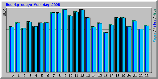 Hourly usage for May 2023