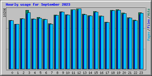 Hourly usage for September 2023