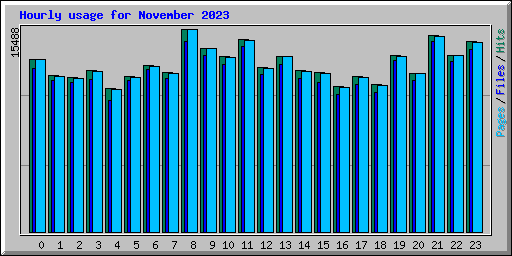 Hourly usage for November 2023