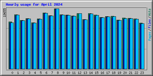 Hourly usage for April 2024