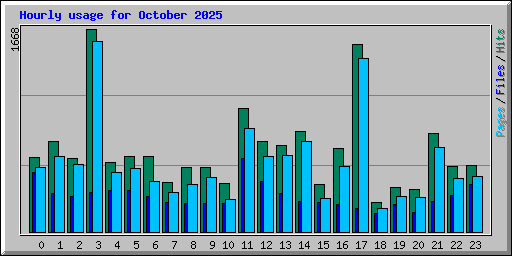 Hourly usage for October 2025