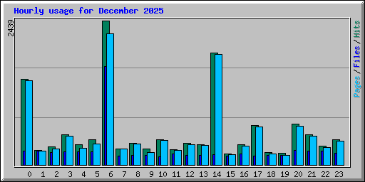 Hourly usage for December 2025